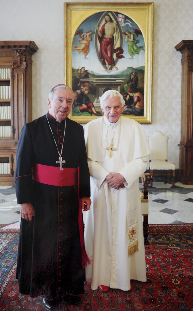 Bishop Brian Heenan with the pope. Photo Contributed Bishop Brian Heenan with the pope. Photo Contributed