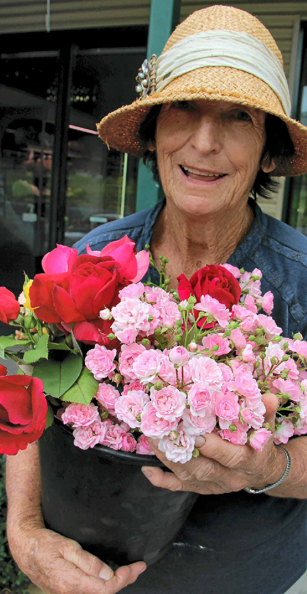 Claire Cunningham with an array of flowers that would impress any girl this Valentine's Day.