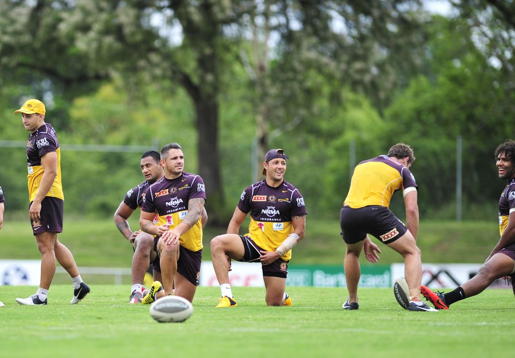 Brisbane Broncos training at North Ipswich Reserve. Brisbane Broncos training at North Ipswich Reserve.