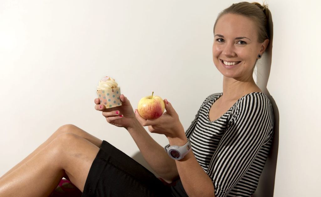 Dietitian Susanna Mihalik with the choices for breakfast. Photo Nev Madsen / The Chronicle Dietitian Susanna Mihalik with the choices for breakfast. Photo Nev Madsen / The Chronicle