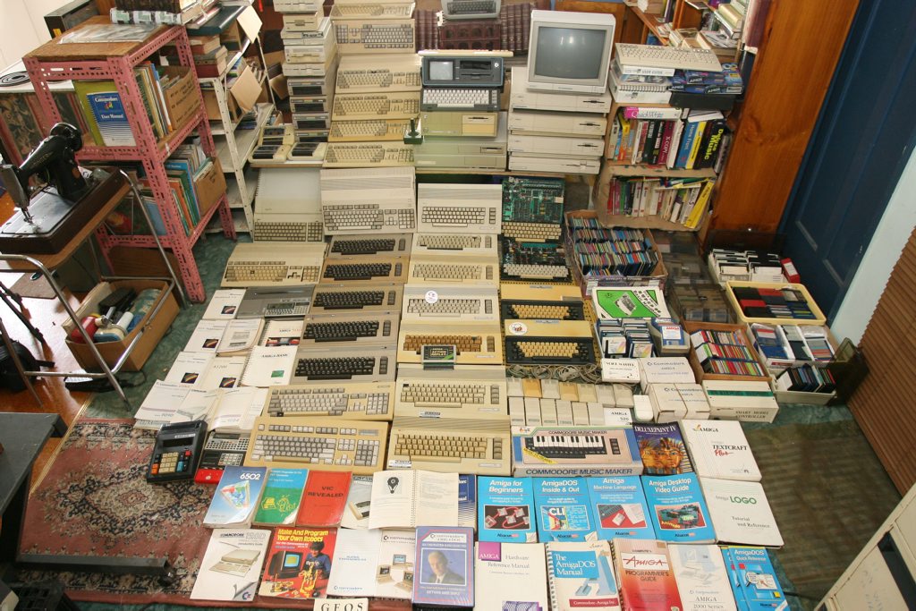 Michael Eckardt has a large collection of old computers dating back to the early 1980s including old Commodore and Amstrad computers. Photo: Chris Ison / The Morning Bulletin Michael Eckardt has a large collection of old computers dating back to the early 1980s including old Commodore and Amstrad computers. Photo: Chris Ison / The Morning Bulletin