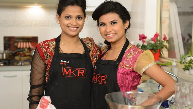 My Kitchen Rules spice girls Jessie Khan and Biswa Kamila Picture: 7 Channel

