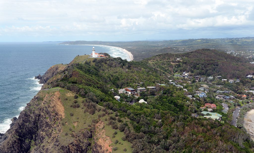 Aerial photograph of Cape Byron. Aerial photograph of Cape Byron.