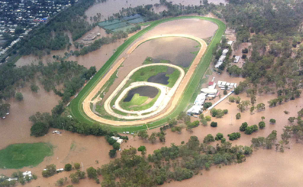 ROCKY REELS: An aerial view of the swollen Fitzroy River in flood-hit Rockhampton. ROCKY REELS: An aerial view of the swollen Fitzroy River in flood-hit Rockhampton.