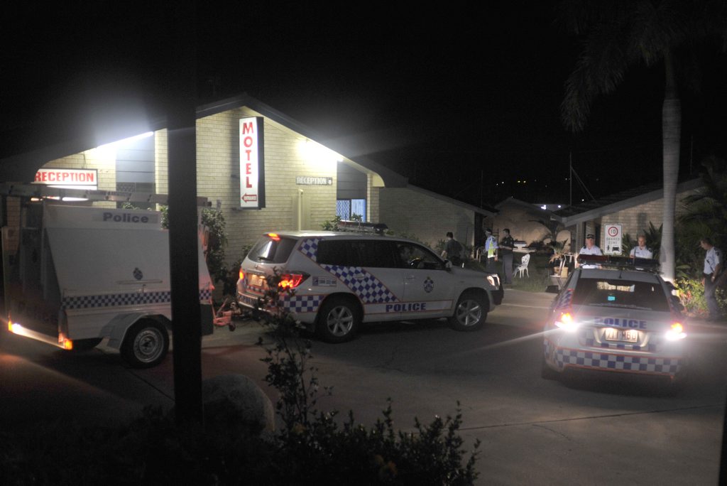 Police investigate the crime scene where a sex worker was allegedly murdered in Gladstone. Police investigate the crime scene where a sex worker was allegedly murdered in Gladstone.