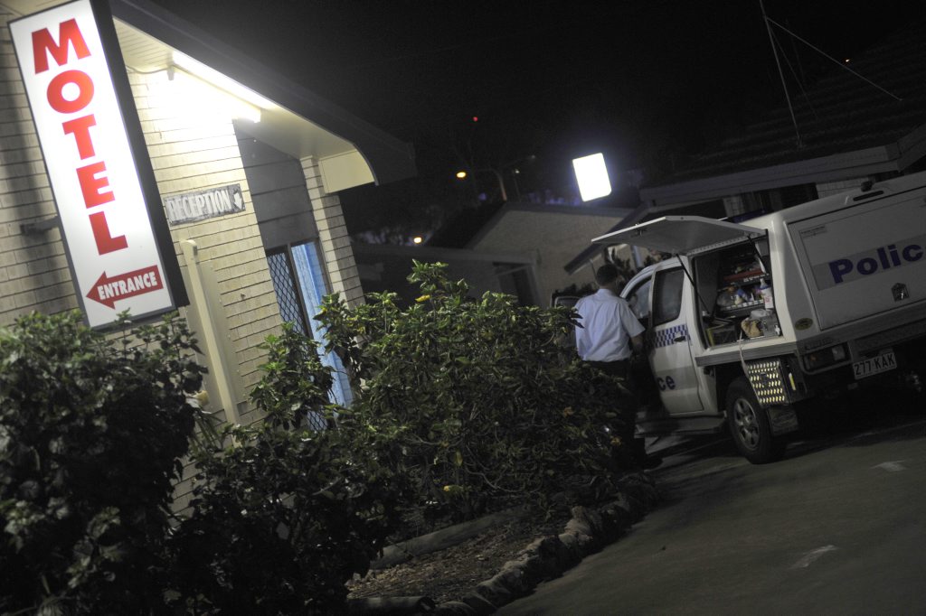 Police investigate the crime scene where a sex worker was allegedly murdered in Gladstone in 2010. Police investigate the crime scene where a sex worker was allegedly murdered in Gladstone in 2010.