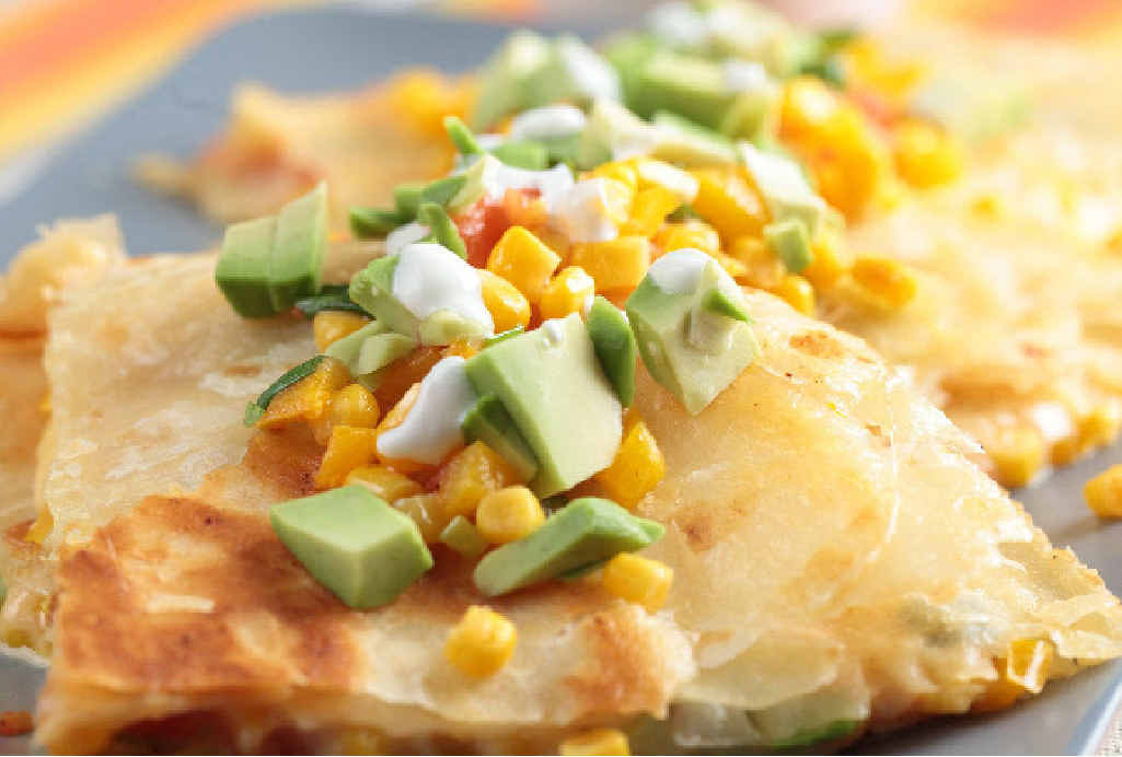 Spinach and cheese quesadilla. Spinach and cheese quesadilla.