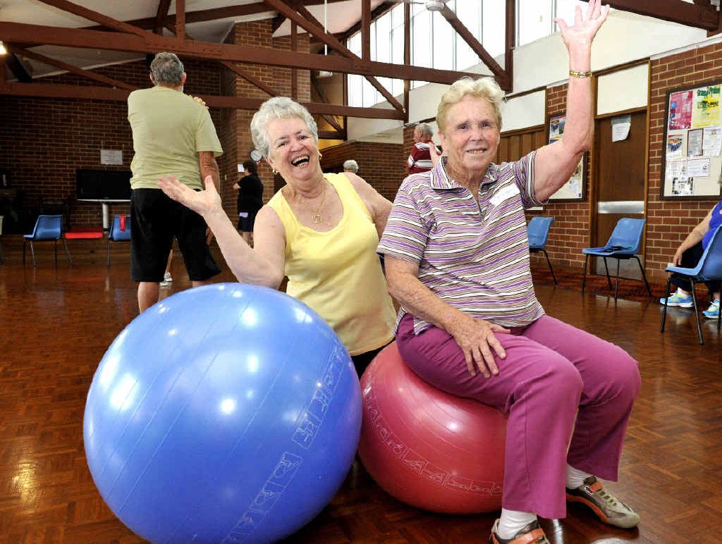 Maureen Webb (left) and Margaret Clark at the BEAT IT class at the Red Dove. Maureen Webb (left) and Margaret Clark at the BEAT IT class at the Red Dove.