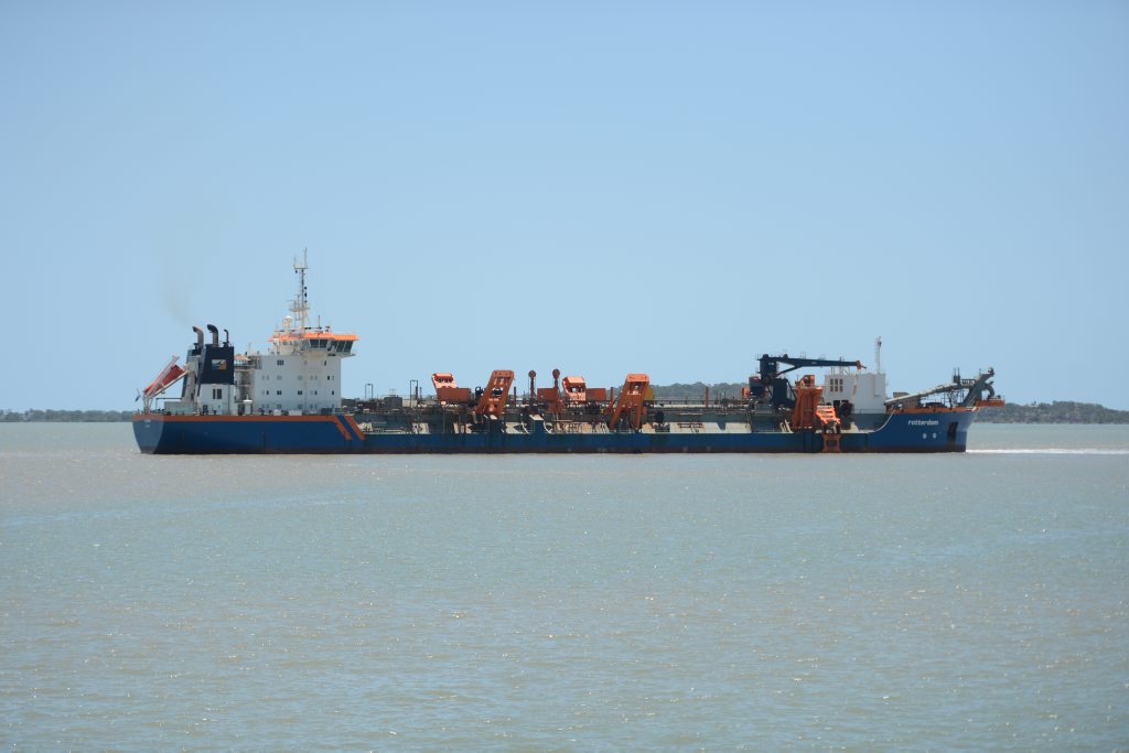 The Rotterdam cutter suction dredge on Gladstone Harbour. The Rotterdam cutter suction dredge on Gladstone Harbour.