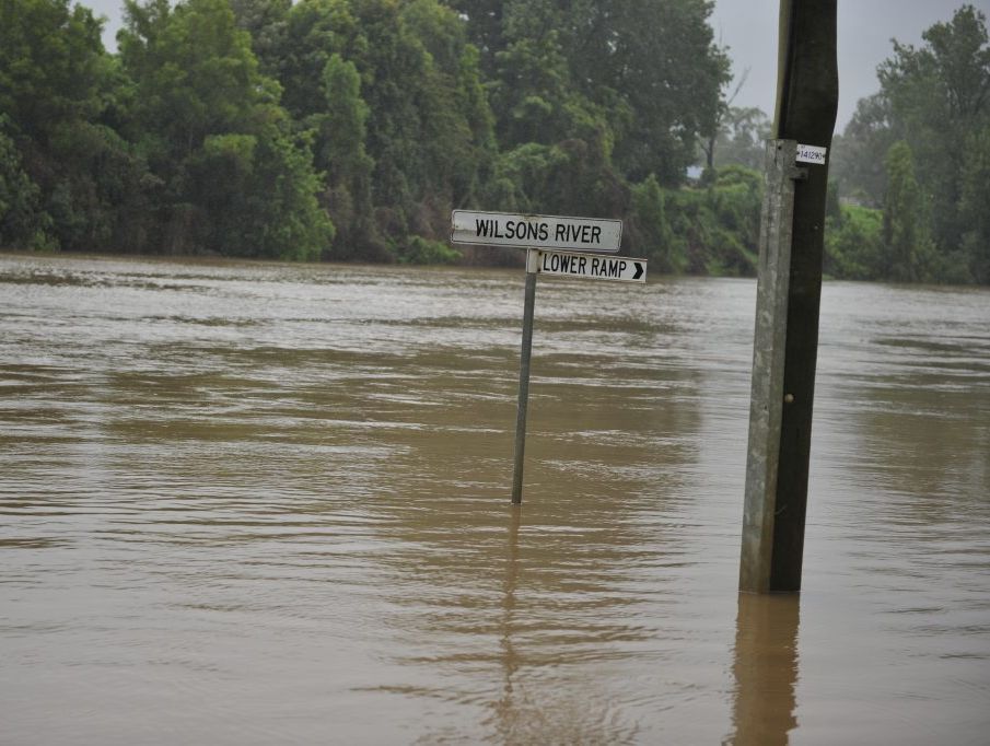 The Wilson River at the Rowing Club Carpark in Lismore starting to rise after heavy rainfall. Photo Cathy Adams / The Northern Star The Wilson River at the Rowing Club Carpark in Lismore starting to rise after heavy rainfall. Photo Cathy Adams / The Northern Star