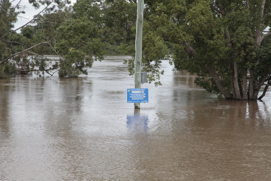 Richmond river overflowing in Coraki. Richmond river overflowing in Coraki.