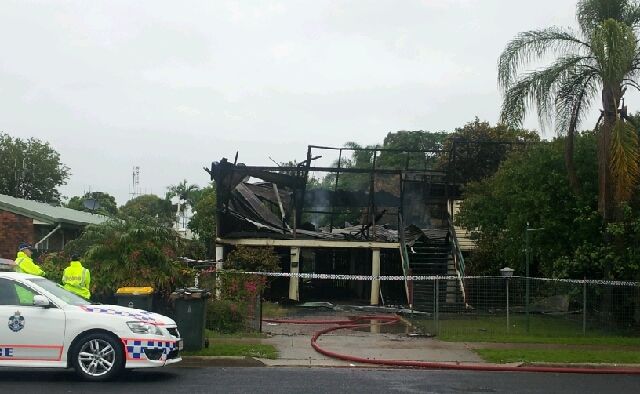 Police are guarding a burnt-out house in Maryborough's Churchill St because the fire is being regraded as suspicious. Police are guarding a burnt-out house in Maryborough's Churchill St because the fire is being regraded as suspicious.
