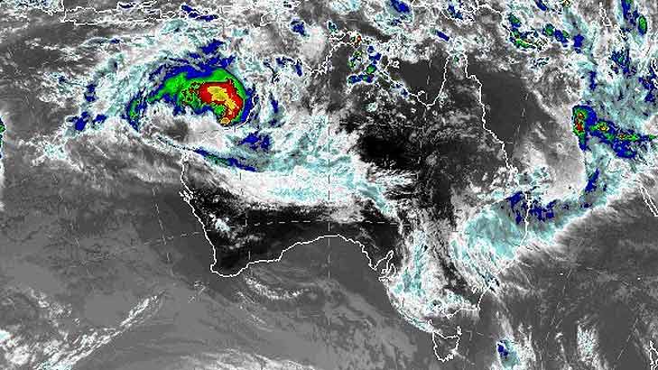 Cyclone Rusty is looming off the Western Australian coastline. Cyclone Rusty is looming off the Western Australian coastline.