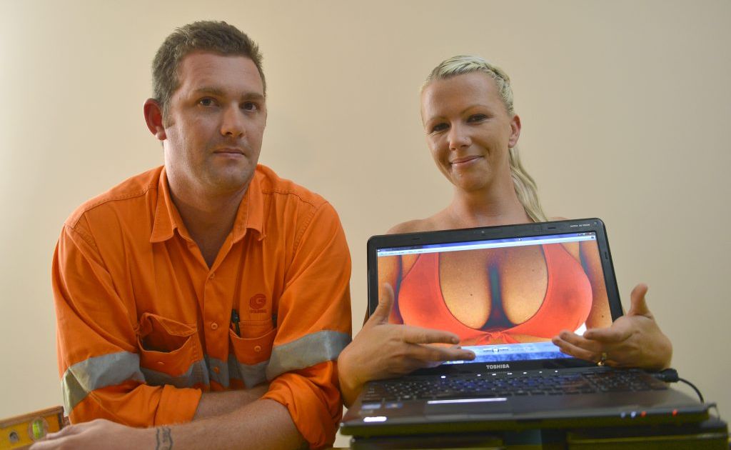 Sonia Mobbs (pictured with husband Luke) is hoping people will vote for her on a Facebook competition to win a breast augmentation and a trip to Thailand. Sonia Mobbs (pictured with husband Luke) is hoping people will vote for her on a Facebook competition to win a breast augmentation and a trip to Thailand.