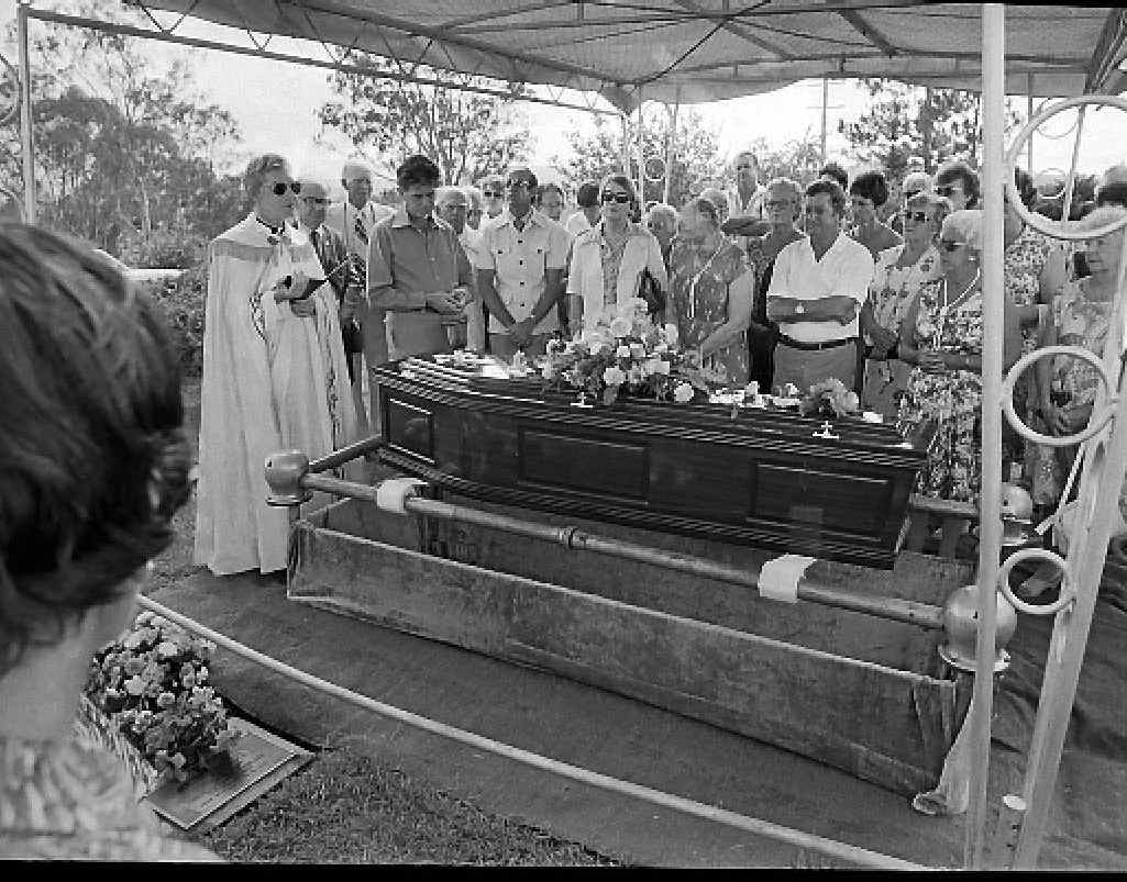 Winifred Atwell's funeral at South Gundurimba in March 1983. Winifred Atwell's funeral at South Gundurimba in March 1983.