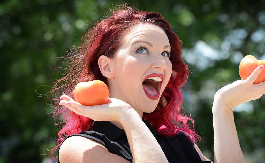 Chantelle Groben loves her tomatoes. Chantelle Groben loves her tomatoes.