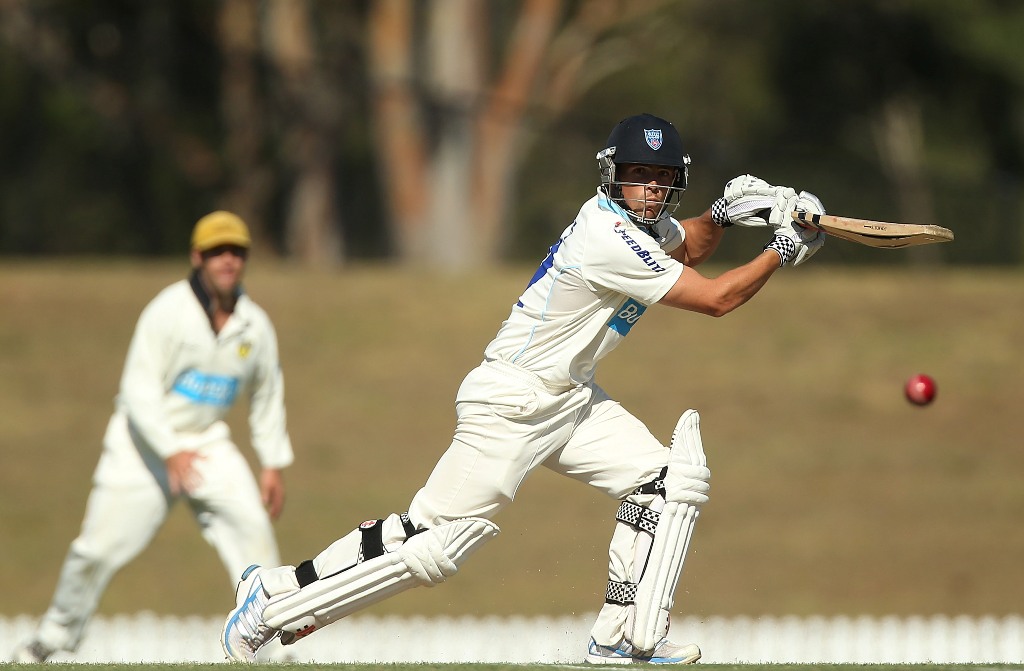 Stephen O'Keefe of the Blues bats during day two of the Sheffield Shield match between the New South Wales Blues and the Western Australia Warriors at Blacktown International Sportspark on January 25, 2013 in Sydney, Australia. Stephen O'Keefe of the Blues bats during day two of the Sheffield Shield match between the New South Wales Blues and the Western Australia Warriors at Blacktown International Sportspark on January 25, 2013 in Sydney, Australia.