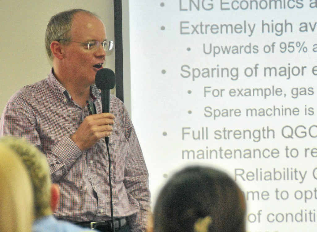 TOP TIPS: Clough AMEC general manager Howard Thomas at a business luncheon. TOP TIPS: Clough AMEC general manager Howard Thomas at a business luncheon.