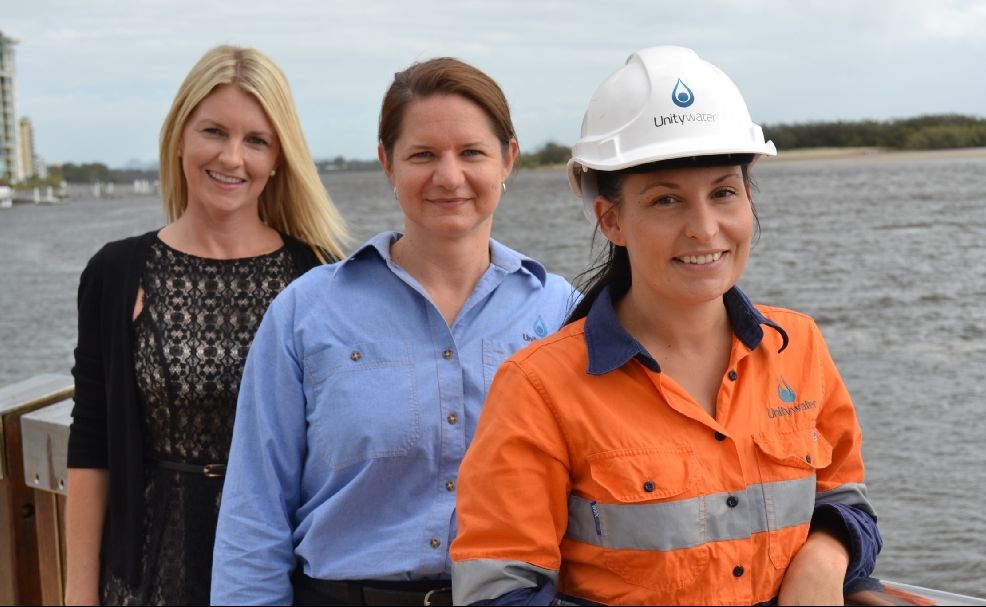 Unitywater’s Environment Affairs team, Dr Sandra O’Sullivan, Kylie Crouch and Emma Newton. Unitywater’s Environment Affairs team, Dr Sandra O’Sullivan, Kylie Crouch and Emma Newton.