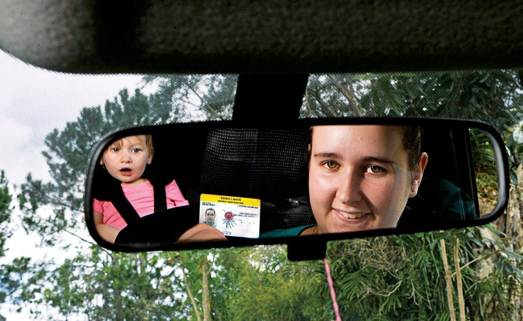Jade Grissell of Richmond Hill, with daughter Marlee, 2, in backseat, has benefitted from a reduction in her licence cost because of her good driving record. Photo Cathy Adams / The Northern Star Jade Grissell of Richmond Hill, with daughter Marlee, 2, in backseat, has benefitted from a reduction in her licence cost because of her good driving record. Photo Cathy Adams / The Northern Star