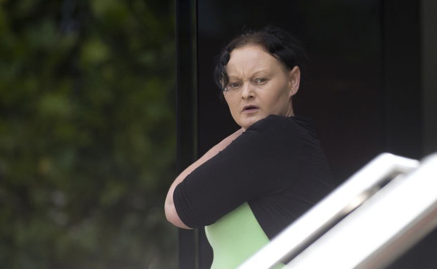 Peggy Wyborn outside the Toowoomba Courthouse where she has been found guilty of manslaughter. Peggy Wyborn outside the Toowoomba Courthouse where she has been found guilty of manslaughter.