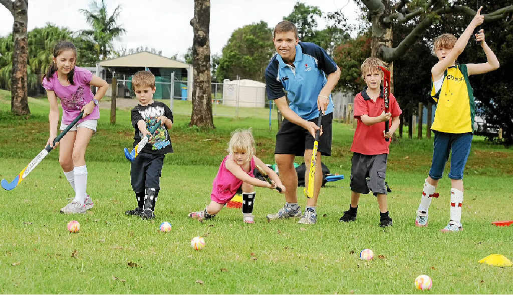 WELL PREPARED: Hooking In2 Hockey participants at Alstonville. WELL PREPARED: Hooking In2 Hockey participants at Alstonville.
