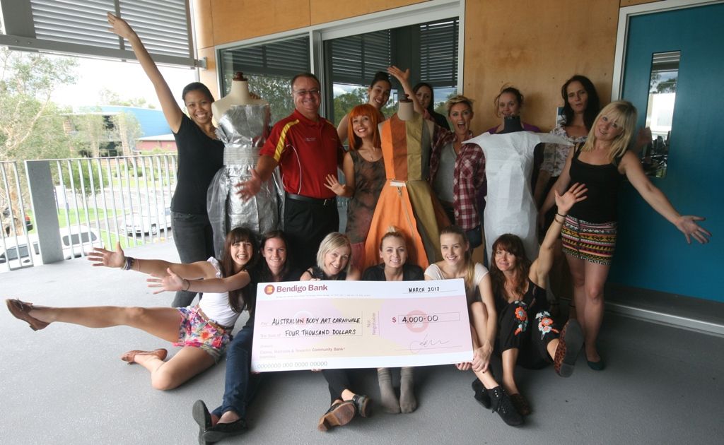 TAFE Fashion Design students who will be entering this year’s Wearable Art competition and the competition’s sponsor Bendigo Bank. TAFE Fashion Design students who will be entering this year’s Wearable Art competition and the competition’s sponsor Bendigo Bank.