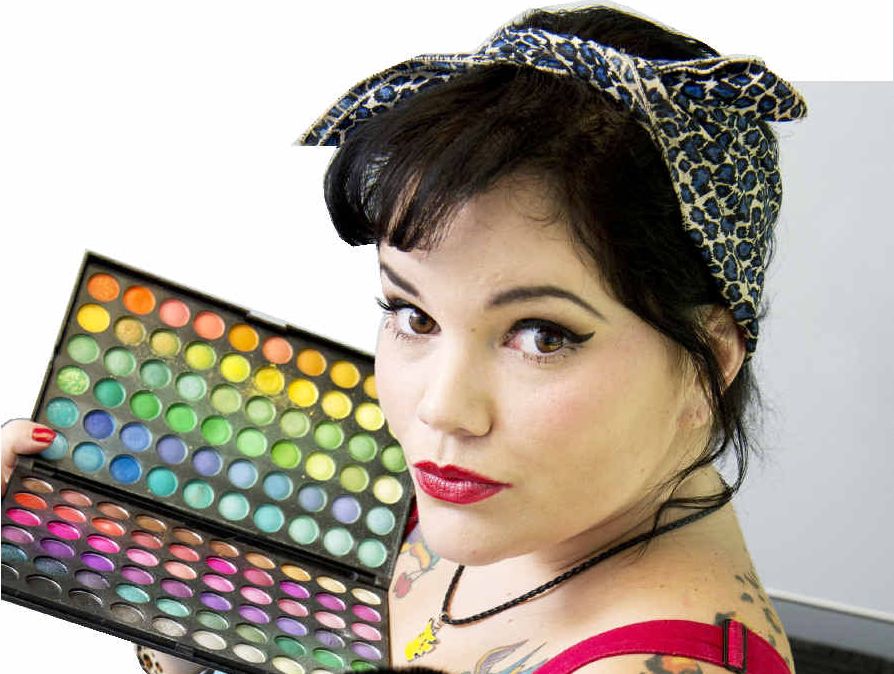 VINTAGE BEAUTY: Toowoomba make-up artist Rogue Roxabilly can host makeup parties in people’s homes.