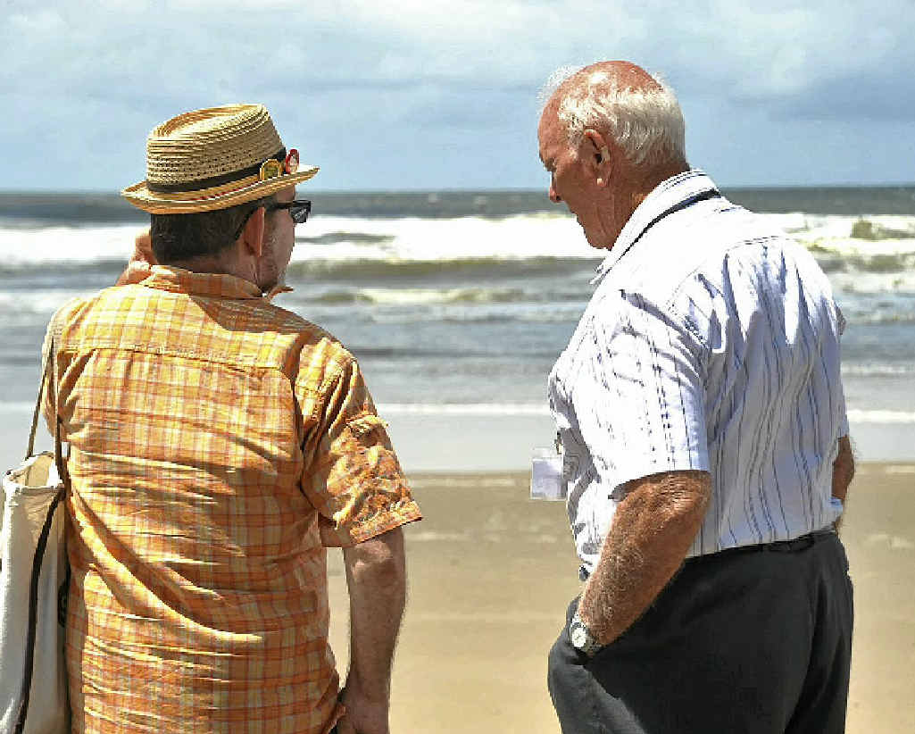 Brian O’Connor (right) at the opening of the memorial. Brian O’Connor (right) at the opening of the memorial.