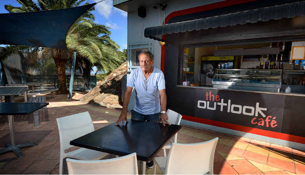 STRUGGLING: Bill Fawzi, owner of the Outlook Cafe, Gladstone. STRUGGLING: Bill Fawzi, owner of the Outlook Cafe, Gladstone.