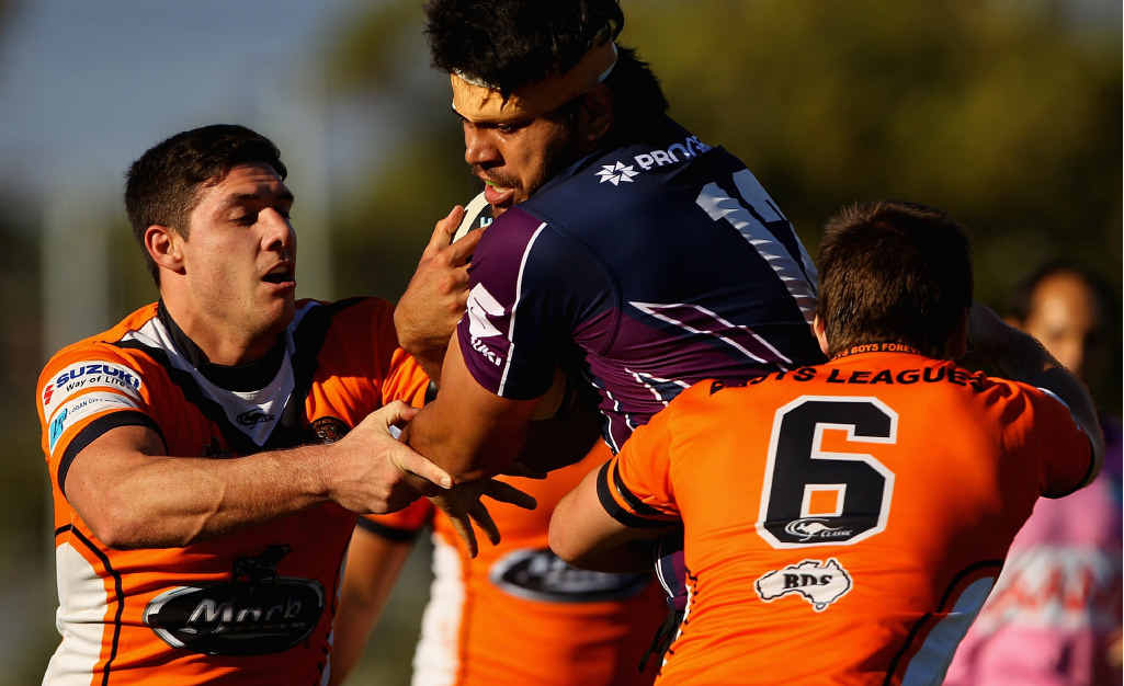 COMING THROUGH: Tohu Harris is a special talent, says Storm assistant coach Kevin Walters. COMING THROUGH: Tohu Harris is a special talent, says Storm assistant coach Kevin Walters.