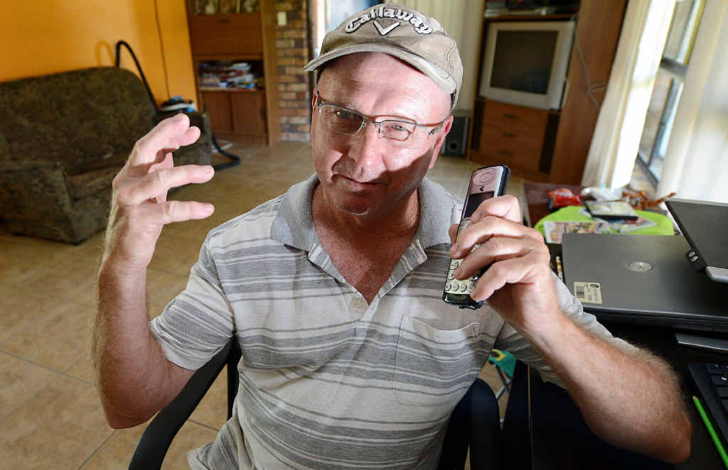 Walloon resident Milton Smyly has been without a home phone for two weeks and has been trying to get Telstra to fix it. Walloon resident Milton Smyly has been without a home phone for two weeks and has been trying to get Telstra to fix it.