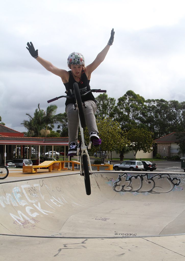 Contributed: Mariah Thiele demonstrates a tuck no hander. Contributed: Mariah Thiele demonstrates a tuck no hander.
