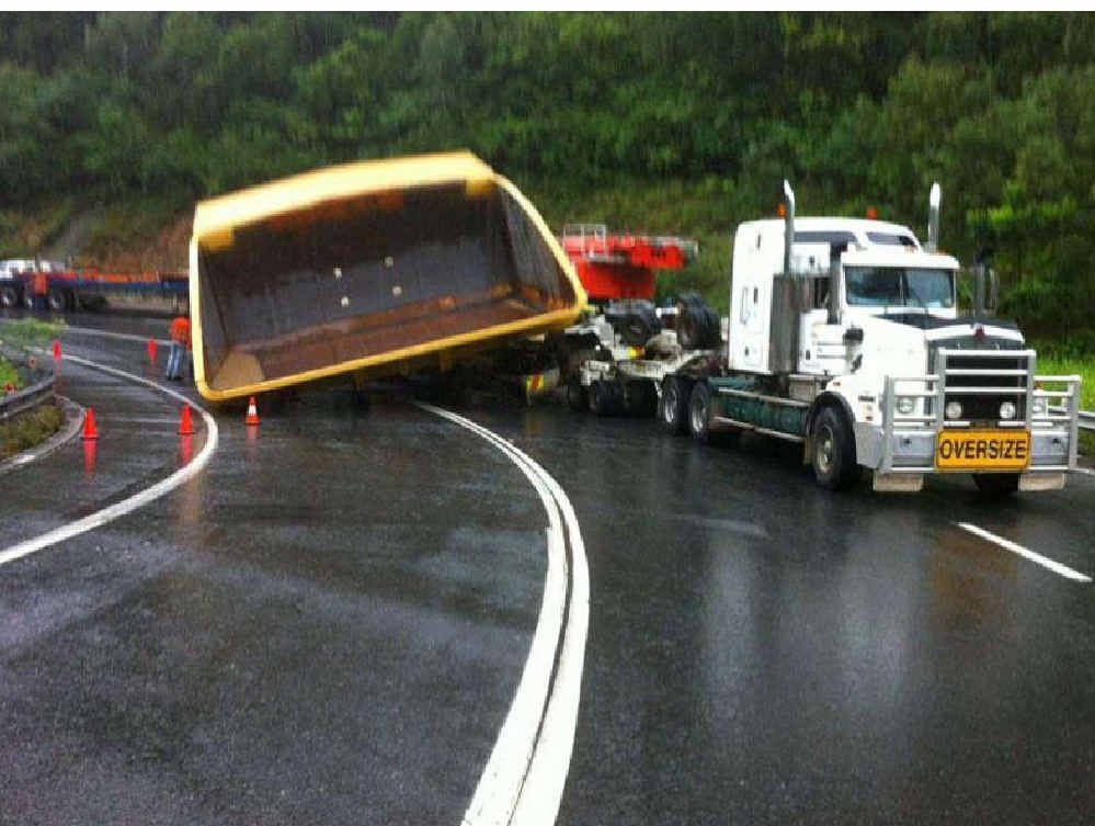 A vehicle losses its load on Eton Range earlier this month. A vehicle losses its load on Eton Range earlier this month.