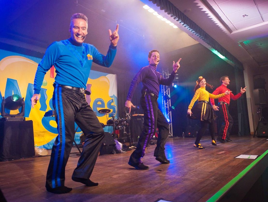 The new Wiggles Anthony, Lachy, Emma and Simon. 

