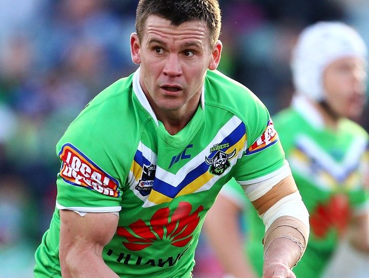 Shaun Berrigan of the Canberra Raiders. Shaun Berrigan of the Canberra Raiders.