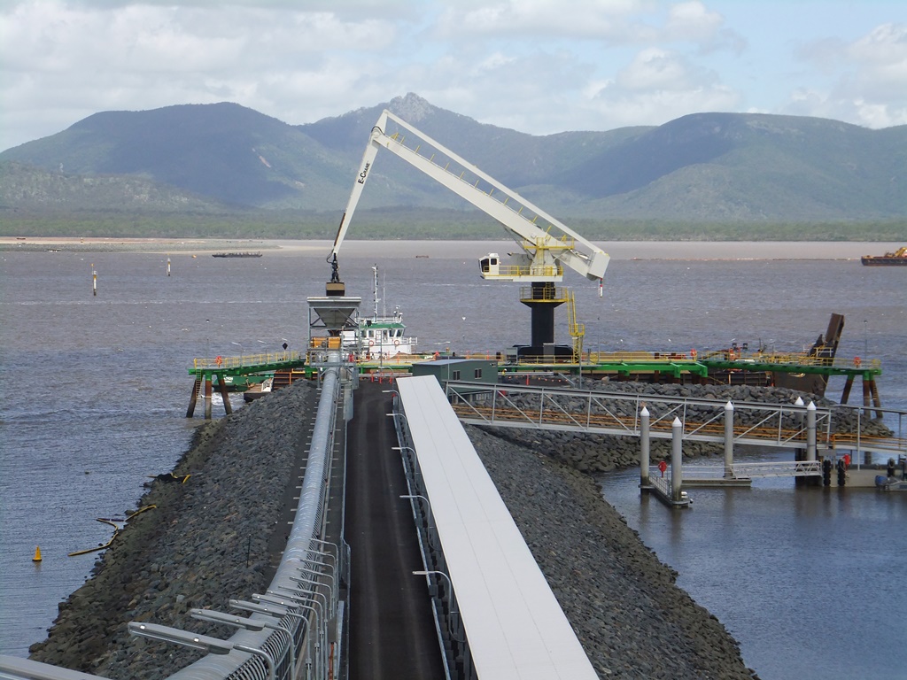 A Belgian company has installed its first E-Crane in Australia on the APLNG project on Curtis Island. A Belgian company has installed its first E-Crane in Australia on the APLNG project on Curtis Island.