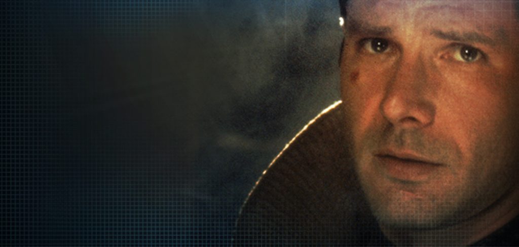 Harrison Ford in a scene from the movie Bladerunner. Harrison Ford in a scene from the movie Bladerunner.