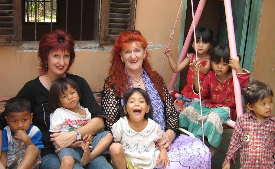 Tracey Golder and Mumma Ruth with some of the Love in Action kids in Cambodia. Tracey Golder and Mumma Ruth with some of the Love in Action kids in Cambodia.