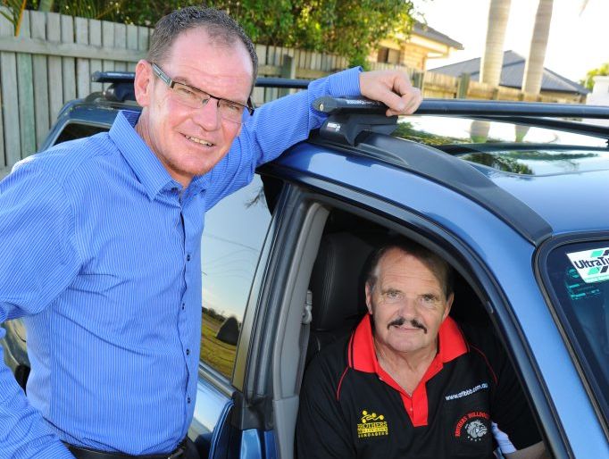 NEW BUSINESS: Alex Seaward and client Brian Pell who is using Alex's Buying & Selling 4 U website to sell his Subaru Forester. Photo: Mike Knott / NewsMail NEW BUSINESS: Alex Seaward and client Brian Pell who is using Alex's Buying & Selling 4 U website to sell his Subaru Forester. Photo: Mike Knott / NewsMail