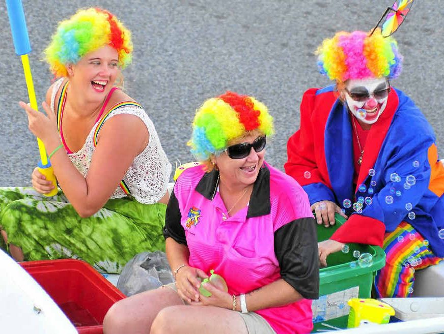 CLOWNING AROUND: The Gladstone Harbour Festival street parade.