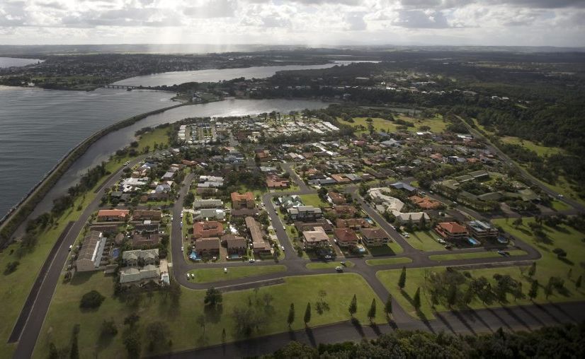 East Ballina, looking towards Shaws Bay and Missingham Bridge. East Ballina, looking towards Shaws Bay and Missingham Bridge.