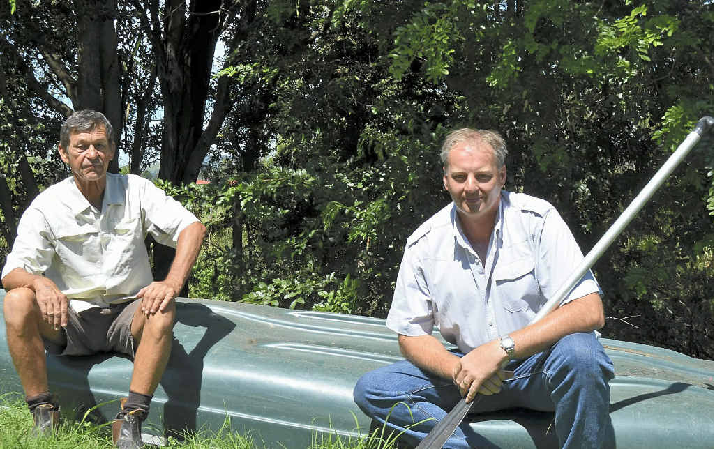 EXTRAORDINARY ACTS: (From left) Ernst Gomsi and Ray Bruckner of Lowood are to receive Bravery Medals for their life saving actions in the January, 2011 floods.