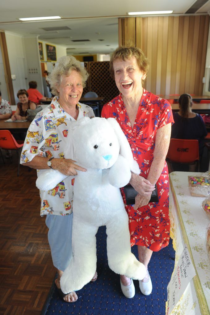 Barbara Reynolds and Norma McLeod enjoying the Friends of the RSPCA cent sale in March at the Gladstone Bowls Club. Barbara Reynolds and Norma McLeod enjoying the Friends of the RSPCA cent sale in March at the Gladstone Bowls Club.