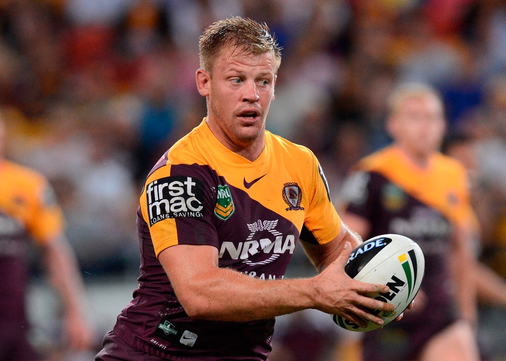 David Stagg of the Broncos runs with the ball during the round one NRL match between the Brisbane Broncos and the Manly Warringah Sea Eagles at Suncorp Stadium on March 8, 2013 in Brisbane, Australia. David Stagg of the Broncos runs with the ball during the round one NRL match between the Brisbane Broncos and the Manly Warringah Sea Eagles at Suncorp Stadium on March 8, 2013 in Brisbane, Australia.