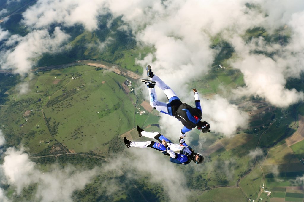 Geoff Harris lost control during a skydive and was plummeting at more than 200kmh above Toogoolawah. Geoff Harris lost control during a skydive and was plummeting at more than 200kmh above Toogoolawah.