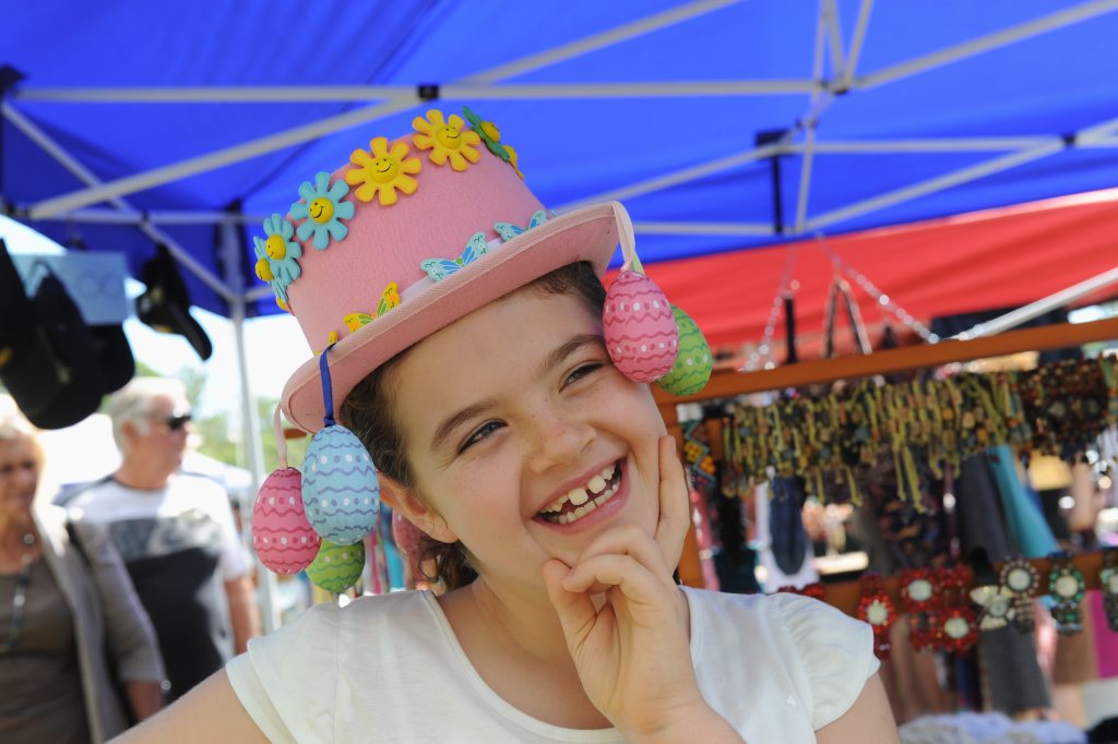 Toogoom Easter Fair-If there was an Easter Hat competition at the Toogoom Easter Fair Maddison Cummings's hat would be hard to beat. Photo: Robyne Cuerel / Fraser Coast Chronicle Toogoom Easter Fair-If there was an Easter Hat competition at the Toogoom Easter Fair Maddison Cummings's hat would be hard to beat. Photo: Robyne Cuerel / Fraser Coast Chronicle