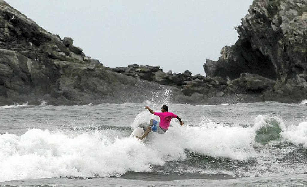 ABOVE: Surfing great Max Perrott in action at the Classic. ABOVE: Surfing great Max Perrott in action at the Classic.