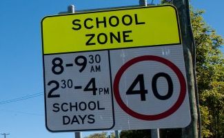 School zone speed sign. School zone speed sign.