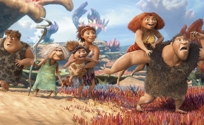 A scene from the movie The Croods. A scene from the movie The Croods.